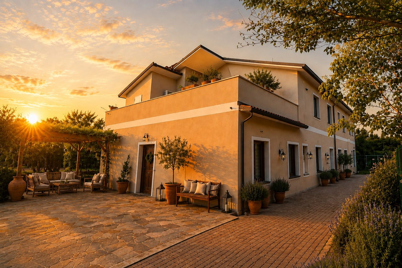 Morgendämmerung in der Tenuta Alba sul Garda